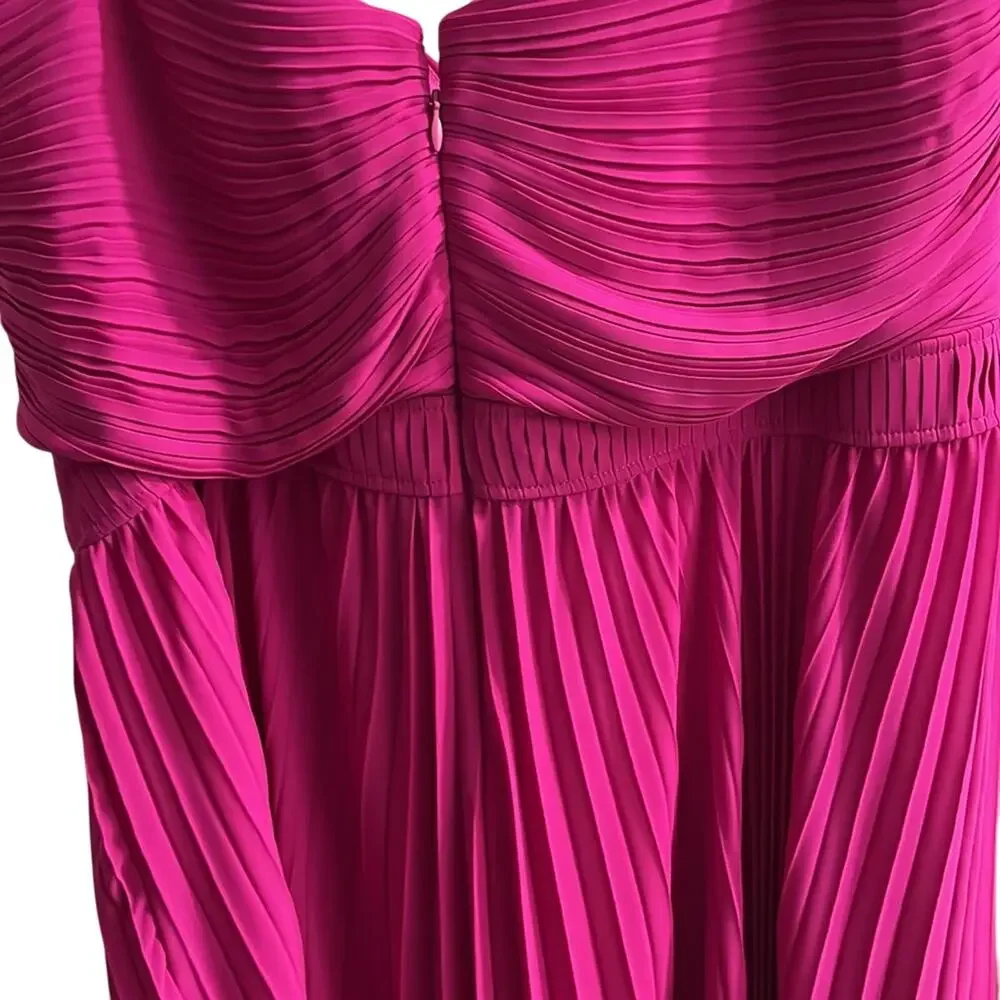 Alex Marie Carol Halter Tie Sweetheart Neckline Georgette Midi Dress Size 16 - Picture 6 of 6